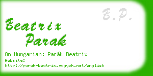 beatrix parak business card